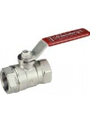 Кран шаровой 3/4 ВВ станд прох, красн. рычаг, хромир.  R250X004