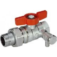 Кран шар.американкой 1/2  с дренажем и ручкой бабочкой  R259SX003
