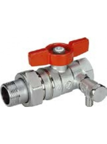 Кран шар.американкой 1/2  с дренажем и ручкой бабочкой  R259SX003