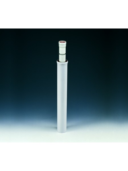 Коаксиальный удлиннитель Ø 60/100 мм, дымовая часть – ПВХ, воздушная часть – ПВХ Коаксиальный удлиннитель Ø 60/100 мм, дымовая часть – ПВХ, воздушная часть – ПВХ
